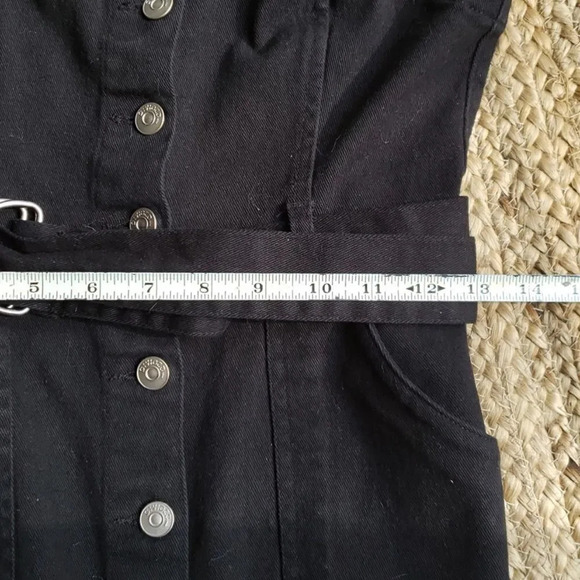 Divided H&M black denim dress size 4 - Picture 9 of 10